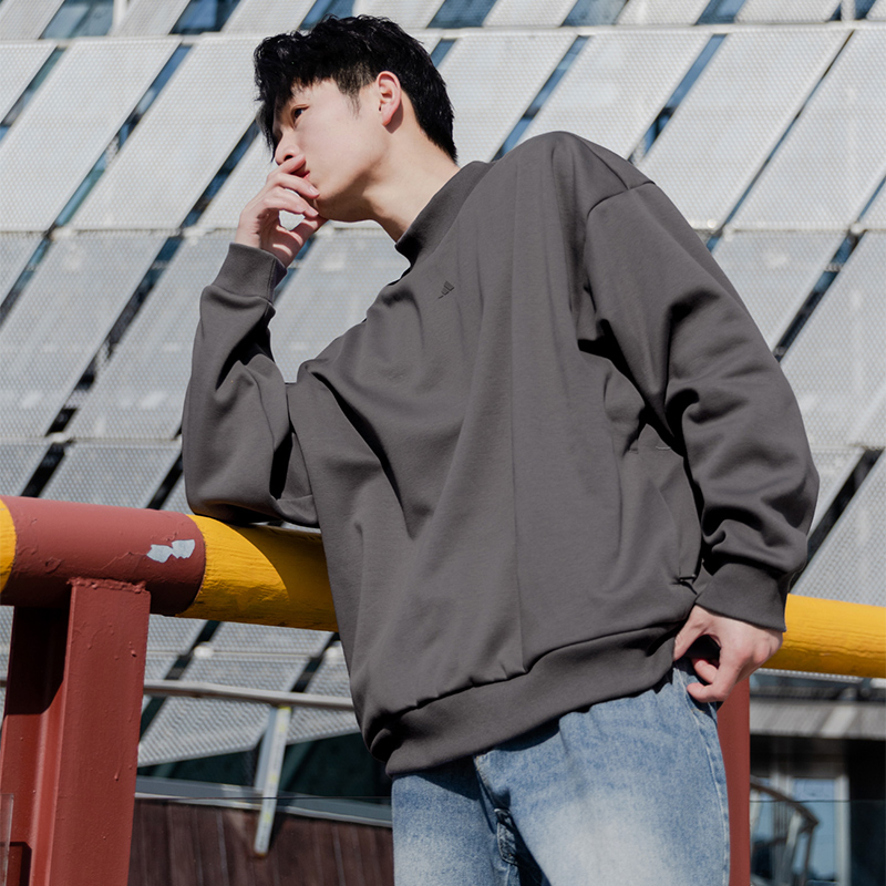 阿迪达斯卫衣男加绒保暖运动休闲