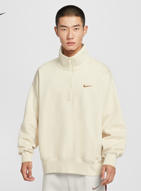 NIKE耐克男子25冬季新款加绒保暖运动休闲立领套头衫卫衣IO7828