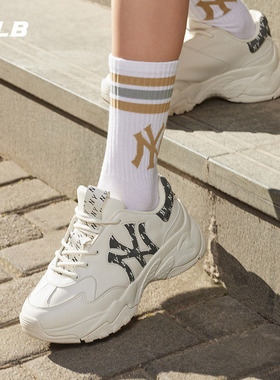 MLB老爹鞋男女老花时尚复古厚底增高运动鞋休闲时尚潮流3ASHBWM4N