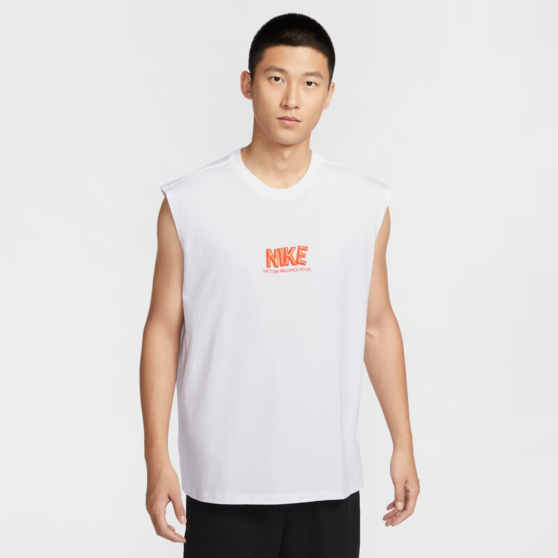 25夏季新款NIKE耐克男子无袖纯棉训练运动T恤宽松柔软休闲HJ3691