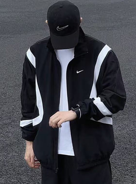 秋冬款耐克男梭织运动夹克外套