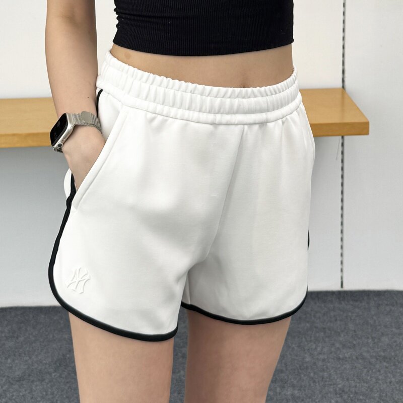 MLB女款短裤NY小标针织运动裤
