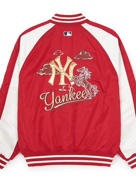 MLB男女26春季新款马年夹棉保暖棒球休闲夹克运动外套3AJPQ0161