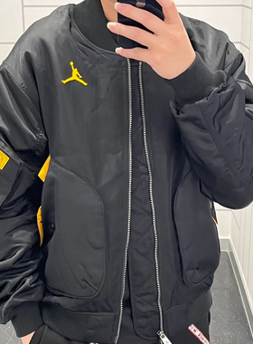 Nike耐克JORDAN男子25冬季休闲保暖轻便飞行员夹克棉服外套CZ1191