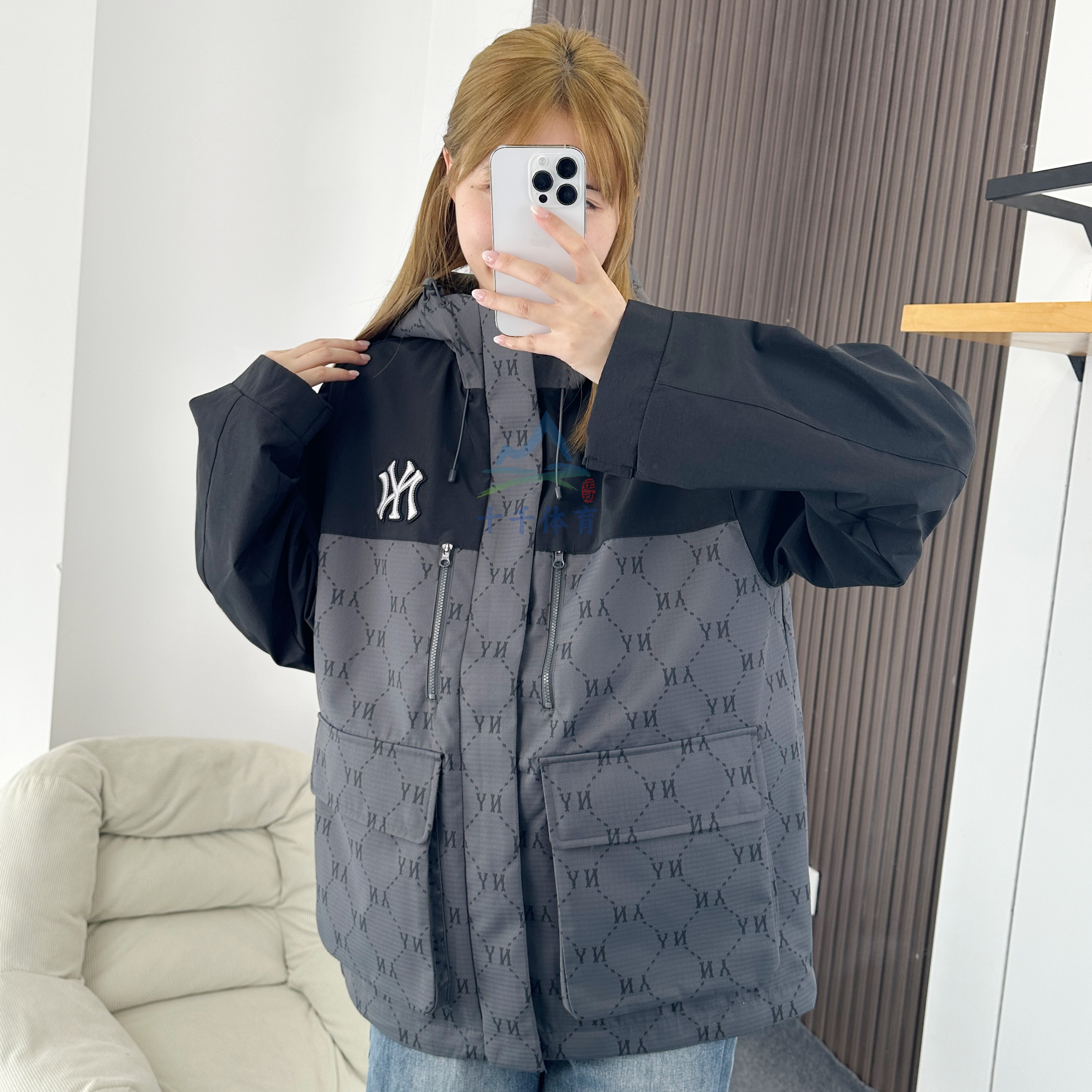MLB外套男女NY复古老花运动夹克