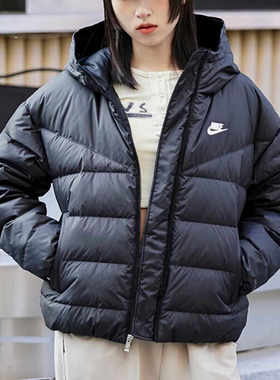 Nike耐克新款WINDRUNNER风行者系列女子防风拒水短款羽绒服DQ5904