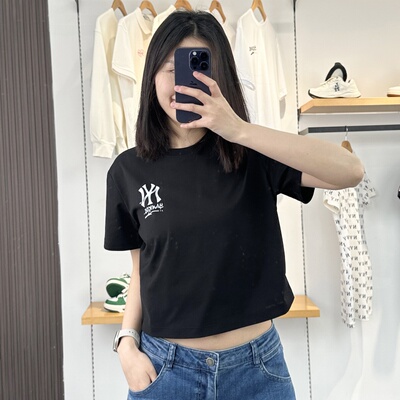 MLB女款短袖NY复古字母印花T恤