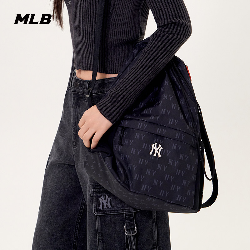 MLB老花满印抽绳大容量运动包