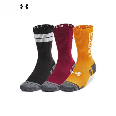 安德玛男女运动中筒袜—3双装