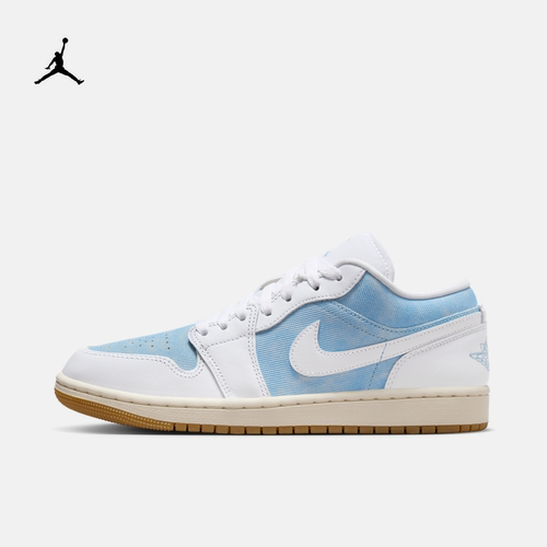 JORDAN耐克女AJ1牛仔布拼接板鞋