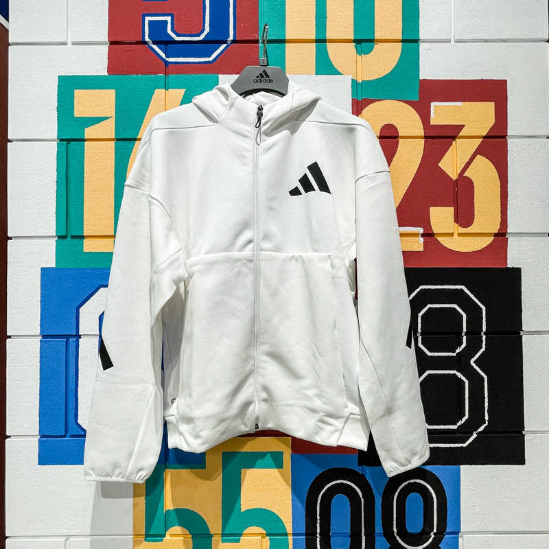 阿迪达斯男连帽运动休闲夹克外套