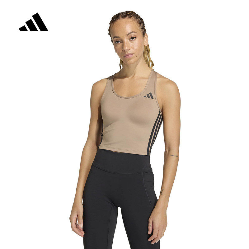 adidas阿迪达斯女款紧身带胸垫健身服背心运动内衣KQ5247/KC2471