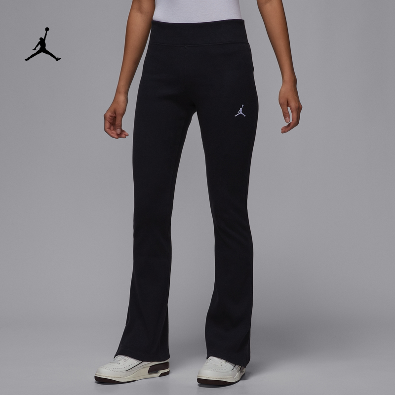 Nike耐克JORDAN女子长裤25秋冬运动紧身柔软中腰休闲喇叭裤IF4823