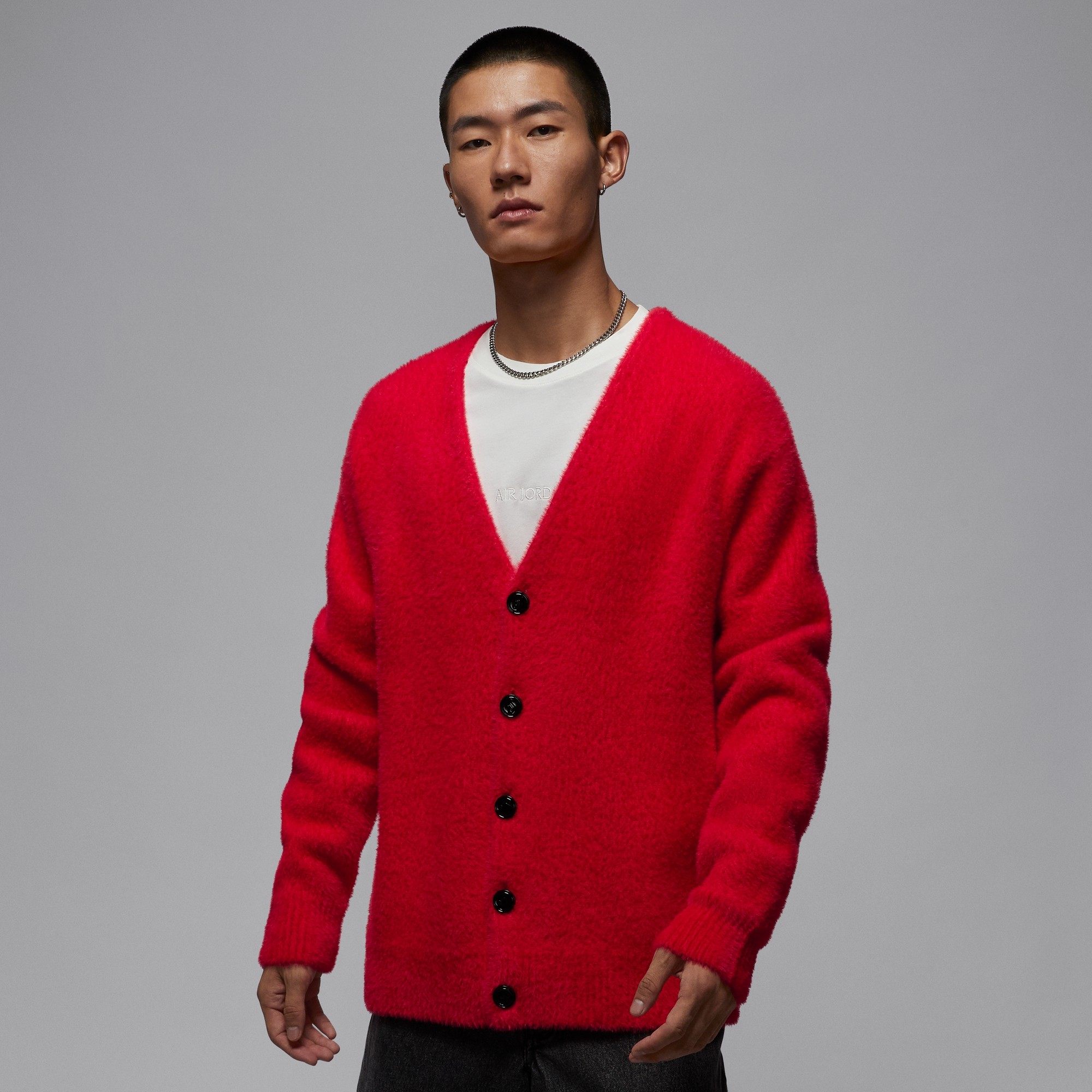 25冬季新款JORDAN耐克乔丹塔图姆男子宽松篮球针织柔软开衫IH0613