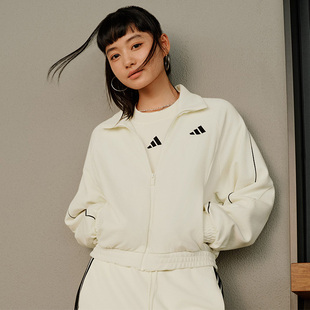 25新款阿迪达斯外套女子针织垂坠挺阔休闲宽松夹克KC0017/KC0018