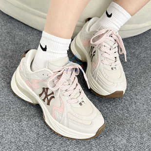 男女NY复古拼接厚底增高运动休闲鞋 MLB老爹鞋 3ARNC025N 新款 25秋季