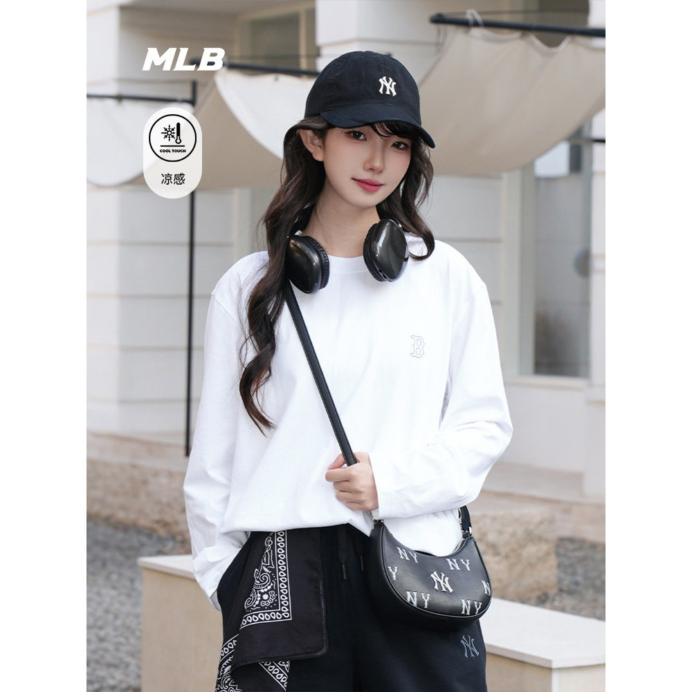 MLB长袖T恤男女26春季新款刺绣圆领时尚运动休闲套头衫3ATSB0161