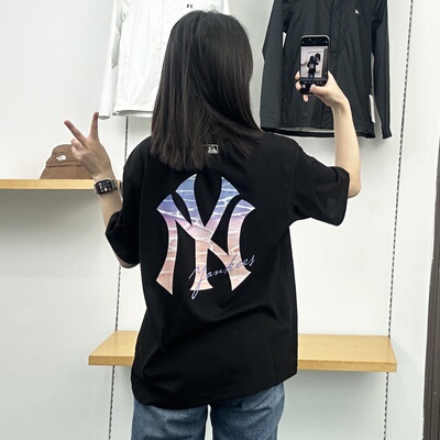 MLB渐变大标印花凉感透气运动T恤