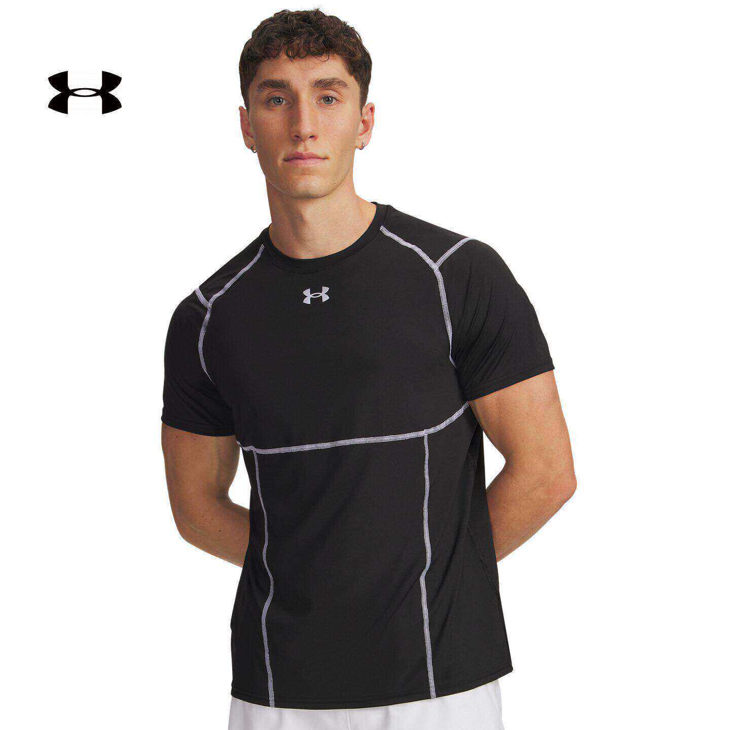 26新款UA安德玛男子T恤紧身衣HeatGear&reg;健身训练运动短袖6015379