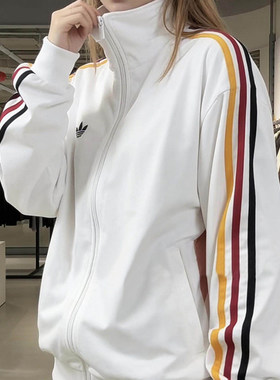 adidas阿迪达斯三叶草立领男子三条纹运动夹克外套KD3844/KD3841