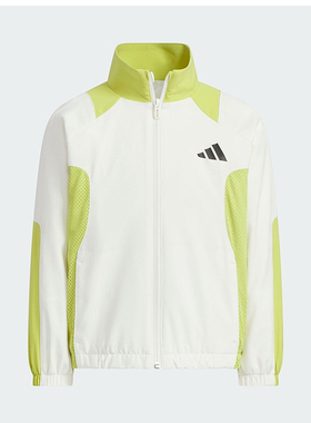adidas阿迪达斯25秋季新款男小童速干梭织休闲运动夹克外套KF4954