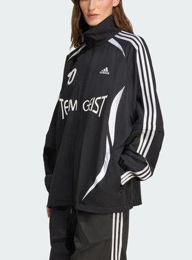 Adidas阿迪达斯ADILENIUM女士运动梭织足球宽松外套KE7569/KE9784