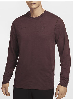 NIKE耐克长袖T恤男2024夏季健身运动服圆领透气休闲套头衫FZ0992