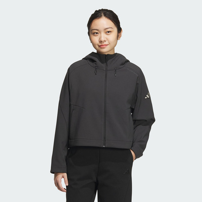 阿迪达斯女拒水运动连帽夹克外套