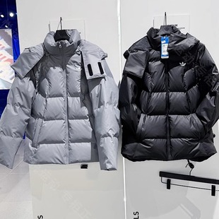 阿迪达斯羽绒服男子三叶草可拆卸外套面包服JW1367/JW1366/JW1365