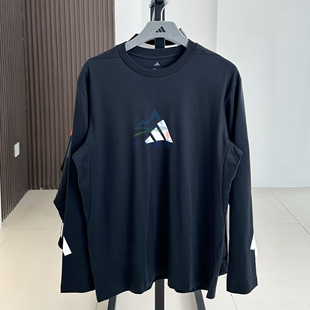 Adidas阿迪达斯男子25秋季运动休闲纯棉圆领长袖T恤KE4902/KE4903