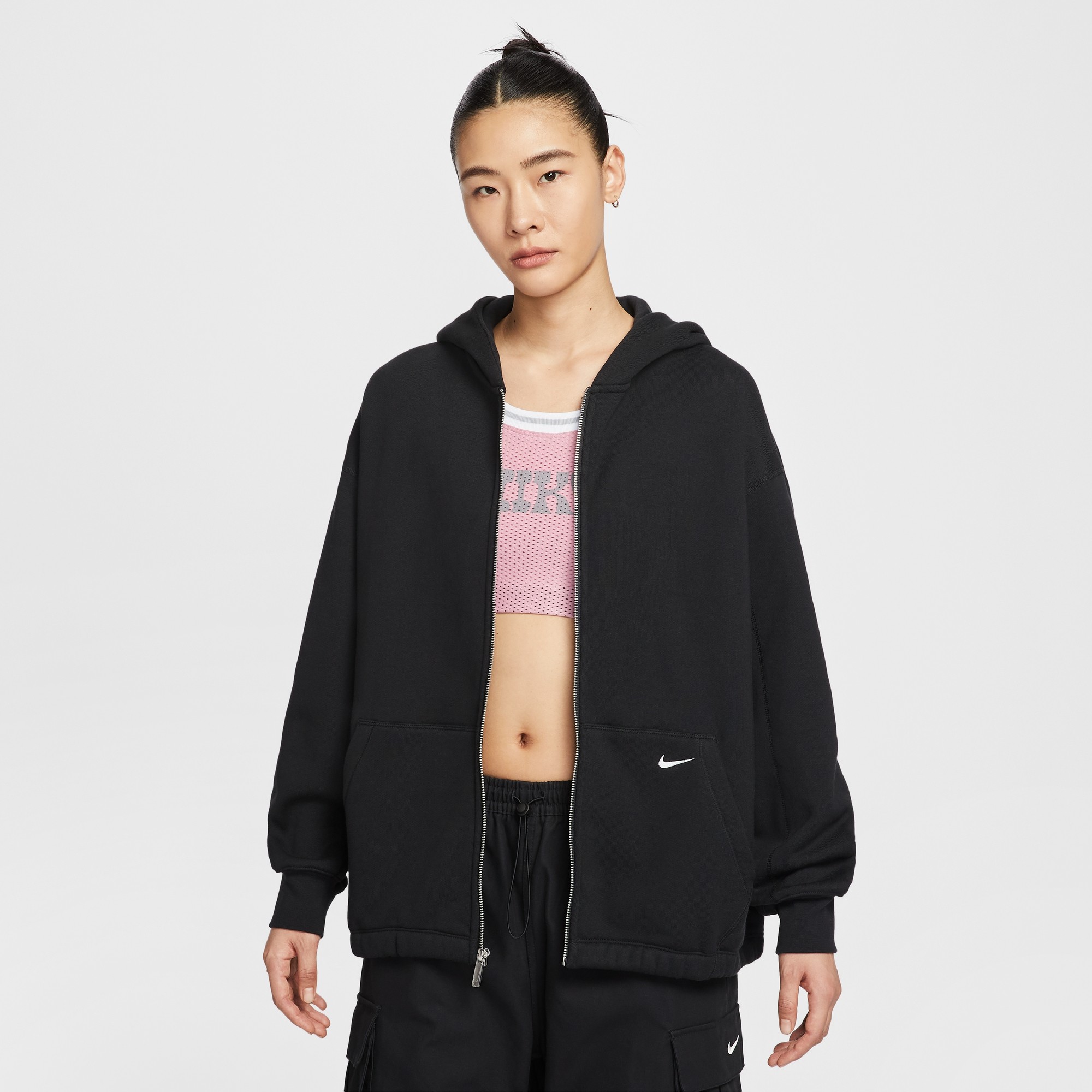 耐克女子运动休闲针织拉链卫衣