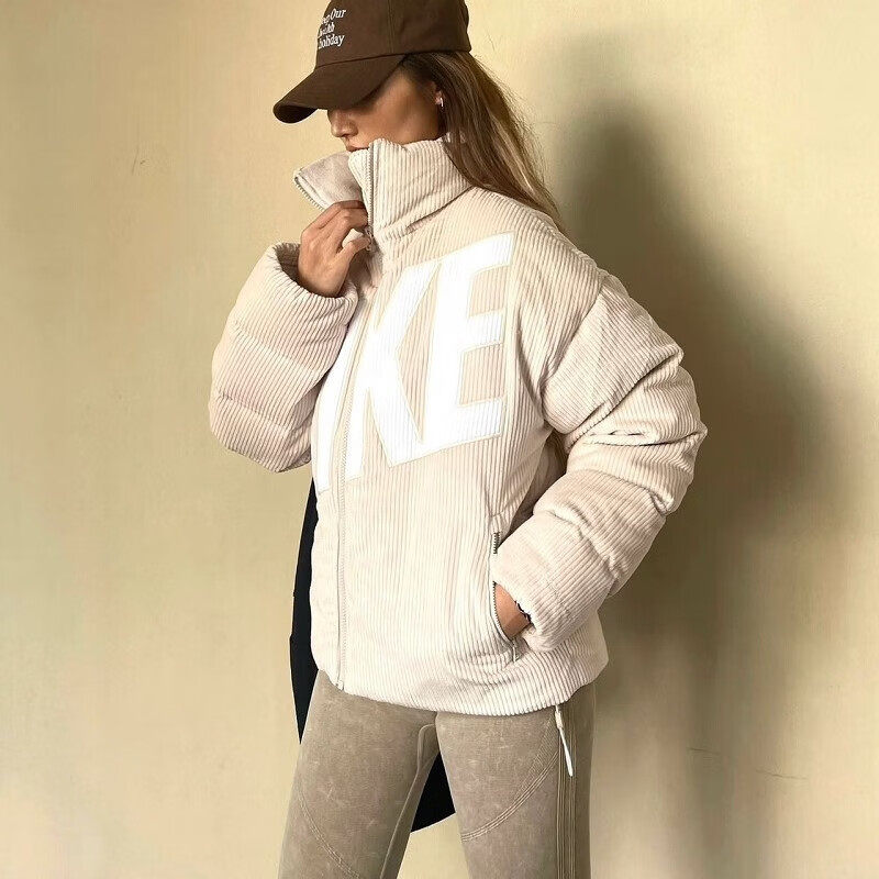NIKE耐克女加厚灯芯绒保暖羽绒服