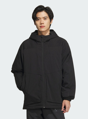 Adidas阿迪达斯棉服男子暖芯科技运动夹克连帽外套JY4194/JY4195