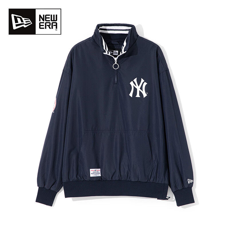 NewEra纽亦华秋冬男女MLB系列NY时尚休闲棒球半拉链卫衣12866531