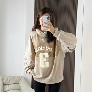 KC2607 KC2608 25新款 阿迪达斯三叶草男子三条纹假两件卫衣套头衫