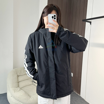阿迪达斯男拒水棉衣连帽棉服外套