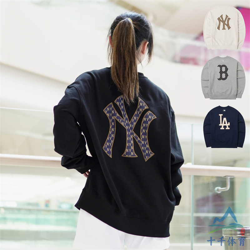 MLB男女老花NY大logo圆领卫衣