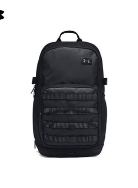 安德玛UA双肩包男女通用黑色21升旅行包书包健身运动背包1372290