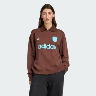 adidas阿迪达斯三叶草女舒适纯棉足球风运动套头衫 JZ0879 JY3527