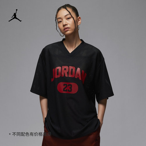 JORDAN耐克女子透气球衣短袖T恤