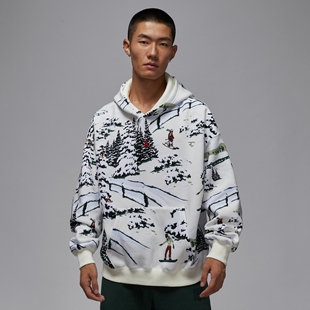 NIKE耐克JORDAN乔丹男子25冬季运动休闲连帽加绒套头衫卫衣HV1051