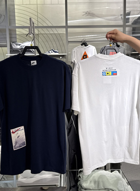 Nike耐克男子25秋季新款休闲纯棉透气印花刺绣短袖运动T恤HQ9253