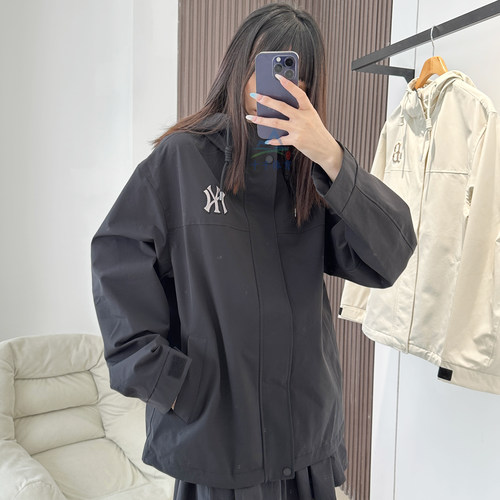 MLB冲锋衣外套男女连帽运动夹克