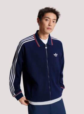 26春季adidas阿迪达斯三叶草三条纹夹克男针织外套KV8864/KV8865