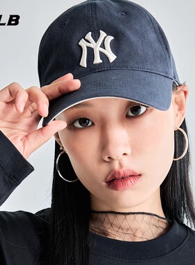 MLB棒球帽男女运动帽休闲学院棒球帽百搭纯色运动鸭舌帽3ACP6601N