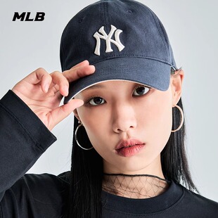 MLB棒球帽男女运动帽休闲学院棒球帽百搭纯色运动鸭舌帽3ACP6601N