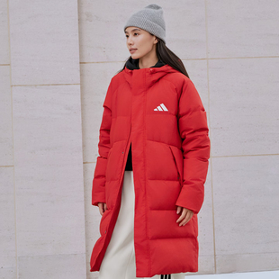 阿迪达斯男女运动长款保暖连帽羽绒服外套KS6482/KS6480/KS6481