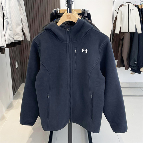 安德玛UA男子抓绒连帽夹克外套