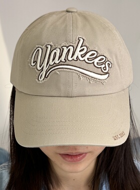 25新款MLB情侣棒球帽男女复古刺绣大logo运动遮阳鸭舌帽3ACPV015N