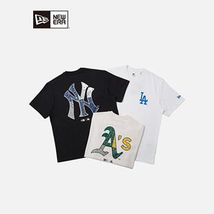 24春夏新款 NY男女MLB腰果花运动T恤14179141 NewEra纽亦华情侣短袖